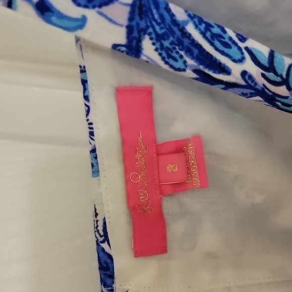 Lilly Pulitzer Blue and White Midi Dress - Picture 2 of 4